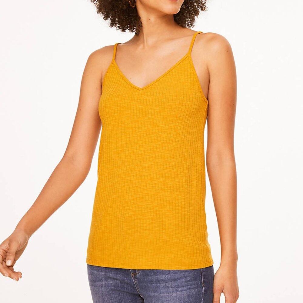 LOFT Gold Double V Cami - Picture 2 of 11